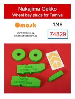 74829 1/48 Nakajima Gekko wheel bay plugs (for Tamiya)