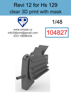 104827 1/48  Revi 12 for Hs 129 clear 3D print