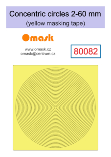 80082 Concentric circles 2-60 mm (yellow masking tape)