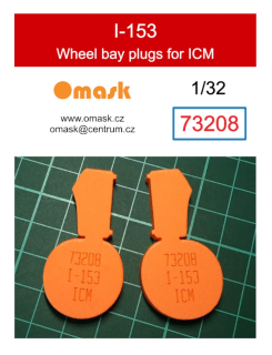 73208 1/32 I-153 wheel bay plugs (for ICM)