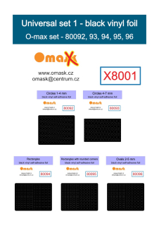 X8001 Universal set 1 - black vinyl foil